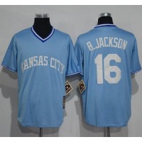 Kansas City Royals #16 Bo Jackson Light Blue Cooperstown Stitched MLB Jersey