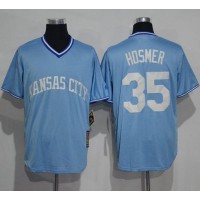 Kansas City Royals #35 Eric Hosmer Light Blue Cooperstown Stitched MLB Jersey