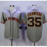 San Francisco Giants #35 Brandon Crawford Grey Road New Cool Base Stitched MLB Jersey