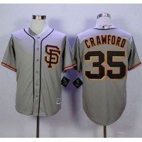 San Francisco Giants #35 Brandon Crawford Grey Road 2 New Cool Base Stitched MLB Jersey
