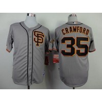 San Francisco Giants #35 Brandon Crawford Grey Road 2 Cool Base Stitched MLB Jersey
