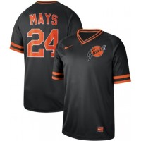 Nike San Francisco Giants #24 Willie Mays Black Authentic Cooperstown Collection Stitched MLB jerseys