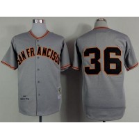 Mitchell And Ness 1962 San Francisco Giants #36 Gaylord Perry Grey Stitched MLB Jersey