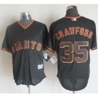 San Francisco Giants #35 Brandon Crawford Black New Cool Base Stitched MLB Jersey