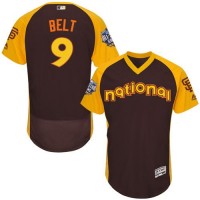 San Francisco Giants #9 Brandon Belt Brown Flexbase Authentic Collection 2016 All-Star National League Stitched MLB Jersey