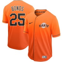 Nike San Francisco Giants #25 Barry Bonds Orange Fade Authentic Stitched MLB jerseys