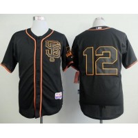 San Francisco Giants #12 Joe Panik Black Alternate Cool Base Stitched MLB Jersey