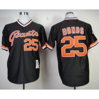 Mitchell And Ness San Francisco Giants #25 Barry Bonds Black Throwback Stitched MLB Jersey