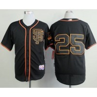 San Francisco Giants #25 Barry Bonds Black Alternate Cool Base Stitched MLB Jersey