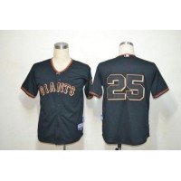 San Francisco Giants #25 Barry Bonds Black Fashion Stitched MLB Jersey