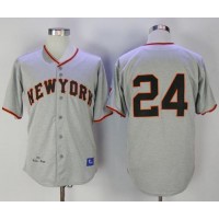 Mitchell And Ness 1951 San Francisco Giants #24 Willie Mays Grey Throwback Stitched MLB Jersey