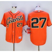 San Francisco Giants #27 Juan Marichal Orange Cool Base Stitched MLB Jersey
