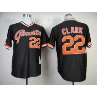 Mitchell And Ness San Francisco Giants #22 Will Clark Black Stitched MLB Throwback Jersey