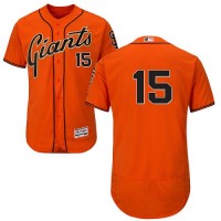 San Francisco Giants #15 Bruce Bochy Orange Flexbase Authentic Collection Stitched MLB Jersey