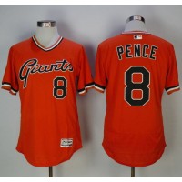 San Francisco Giants #8 Hunter Pence Orange Flexbase Authentic Collection Cooperstown Stitched MLB Jersey