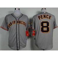 San Francisco Giants #8 Hunter Pence Grey Road Cool Base Stitched MLB Jersey