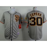 San Francisco Giants #30 Orlando Cepeda Grey Cool Base Stitched MLB Jersey