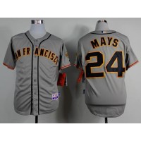 San Francisco Giants #24 Willie Mays Grey Road Cool Base Stitched MLB Jersey