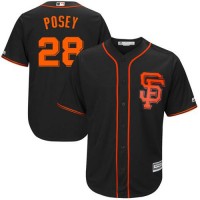 San Francisco Giants #28 Buster Posey Black Alternate New Cool Base Stitched MLB Jersey