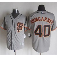 San Francisco Giants #40 Madison Bumgarner Grey Road 2 New Cool Base Stitched MLB Jersey