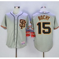 San Francisco Giants #15 Bruce Bochy Grey Cool Base Road 2 Stitched MLB Jersey
