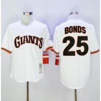 Mitchell And Ness 1989 San Francisco Giants #25 Barry Bonds White Throwback Stitched MLB Jersey