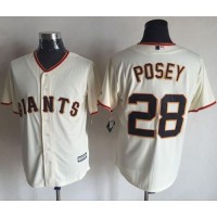 San Francisco Giants #28 Buster Posey Cream New Cool Base Stitched MLB Jersey