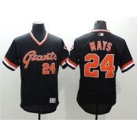 San Francisco Giants #24 Willie Mays Black Flexbase Authentic Collection Cooperstown Stitched MLB Jersey
