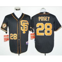 San Francisco Giants #28 Buster Posey Black 2016 Cool Base Stitched MLB Jersey