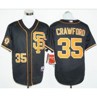 San Francisco Giants #35 Brandon Crawford Black 2016 Cool Base Stitched MLB Jersey