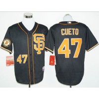 San Francisco Giants #47 Johnny Cueto Black 2016 Cool Base Stitched MLB Jersey