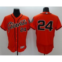 San Francisco Giants #24 Willie Mays Orange Flexbase Authentic Collection Stitched MLB Jersey