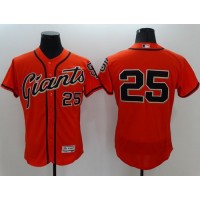 San Francisco Giants #25 Barry Bonds Orange Flexbase Authentic Collection Stitched MLB Jersey