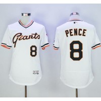 San Francisco Giants #8 Hunter Pence White Flexbase Authentic Collection Cooperstown Stitched MLB Jersey