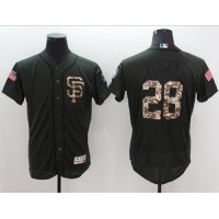 San Francisco Giants #28 Buster Posey Green Flexbase Authentic Collection Salute to Service Stitched MLB Jersey
