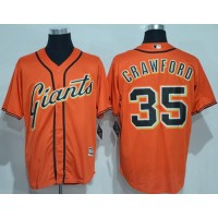 San Francisco Giants #35 Brandon Crawford Orange New Cool Base Alternate Stitched MLB Jersey