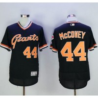 San Francisco Giants #44 Willie McCovey Black Flexbase Authentic Collection Cooperstown Stitched MLB Jersey