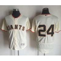 San Francisco Giants #24 Willie Mays Cream Flexbase Authentic Collection Stitched MLB Jersey