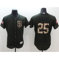 San Francisco Giants #25 Barry Bonds Green Flexbase Authentic Collection Salute to Service Stitched MLB Jersey