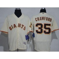 San Francisco Giants #35 Brandon Crawford Cream Flexbase Authentic Collection Stitched MLB Jersey