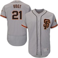 San Francisco Giants #21 Stephen Vogt Grey Flexbase Authentic Collection Road 2 Stitched MLB Jersey