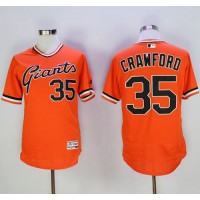 San Francisco Giants #35 Brandon Crawford Orange Flexbase Authentic Collection Cooperstown Stitched MLB Jersey
