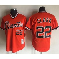 Mitchell And Ness San Francisco Giants #22 Will Clark Orange Throwback Stitched MLB Jersey