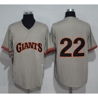 Mitchell And Ness 1989 San Francisco Giants #22 Will Clark Grey Throwback Stitched MLB Jersey