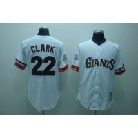 Mitchell and Ness 1989 San Francisco Giants #22 Will Clark Stitched White Throwback MLB Jersey