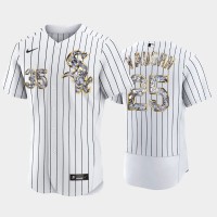 Chicago Chicago White Sox #25 Andrew Vaughn Men's Nike Diamond Edition MLB Jersey - White