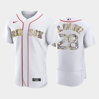 Boston Boston Red Sox #28 J.D. Martinez Men's Nike Diamond Edition MLB Jersey - White