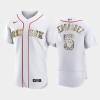 Boston Boston Red Sox #5 Kike Hernandez Men's Nike Diamond Edition MLB Jersey - White