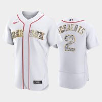 Boston Boston Red Sox #2 Xander Bogaerts Men's Nike Diamond Edition MLB Jersey - White