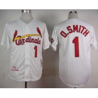 Mitchell And Ness 1992 St.Louis Cardinals #1 Ozzie Smith White Stitched MLB Jersey